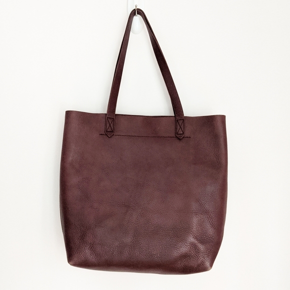 Madewell Medium Transport Leather Tote Cabernet - Picture 3 of 9